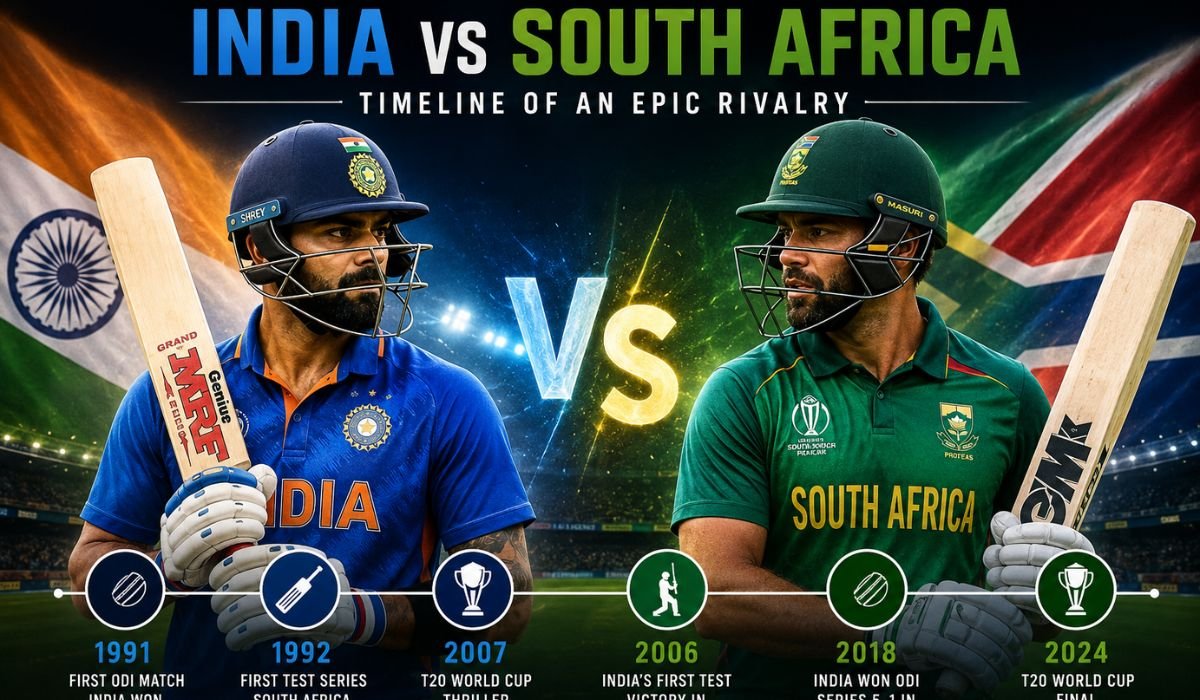 India National Cricket Team vs South Africa National Cricket Team Timeline