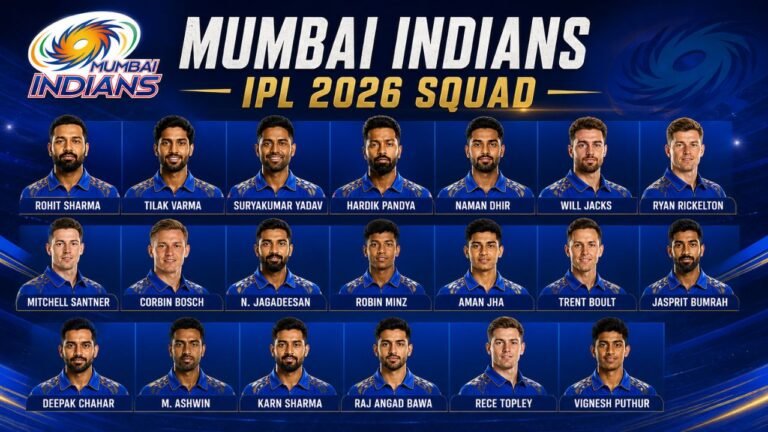 Mumbai Indians| MI IPL 2026 Squad & Overview