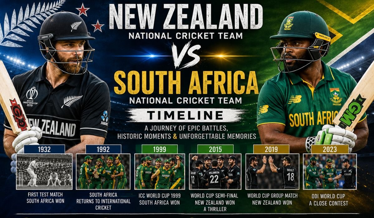 New Zealand National Cricket Team vs South Africa National Cricket Team Timeline