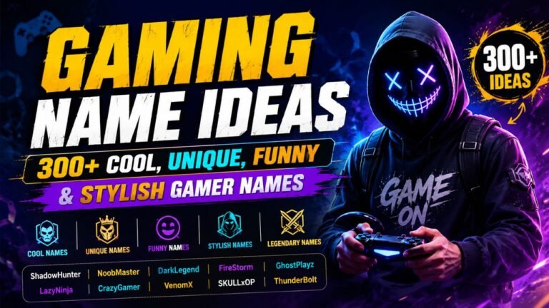 Gaming Name Ideas: 300+ Cool, Unique, Funny & Stylish Gamer Names