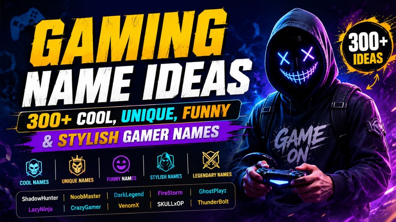 Gaming Name Ideas: 300+ Cool, Unique, Funny & Stylish Gamer Names