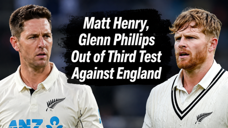 Matt Henry, Glenn Phillips Out of Third Test Against England