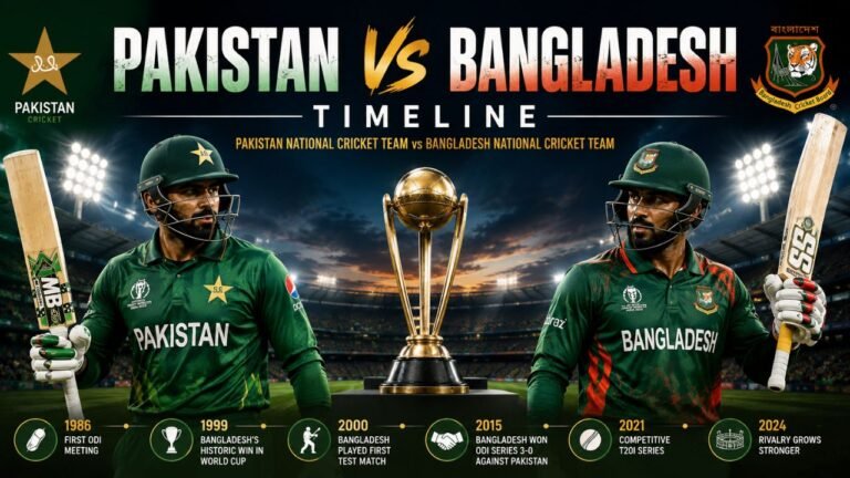Pakistan National Cricket Team vs Bangladesh National Cricket Team Timeline