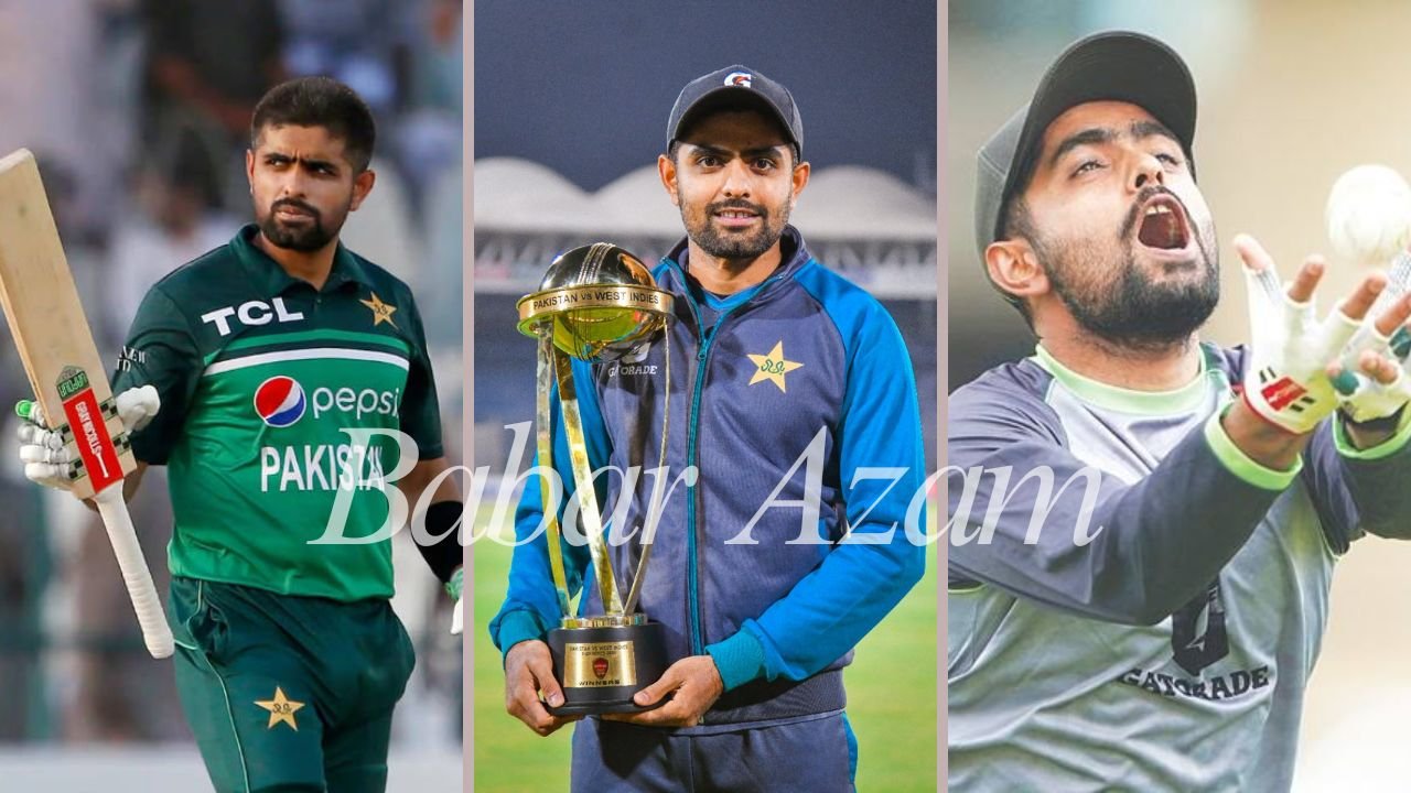 Babar Azam Biography 2026 showing Pakistan cricket star with career stats, records, net worth and achievements
