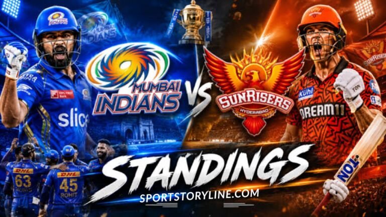 Mumbai Indians vs Sunrisers Hyderabad Standings