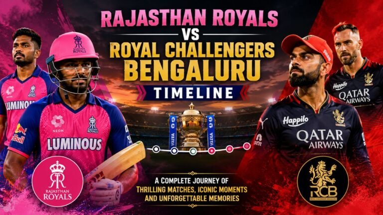 Rajasthan Royals vs Royal Challengers Bengaluru Timeline