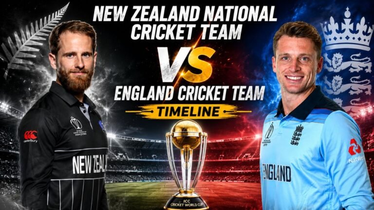 New Zealand National Cricket Team vs England Cricket Team Timeline