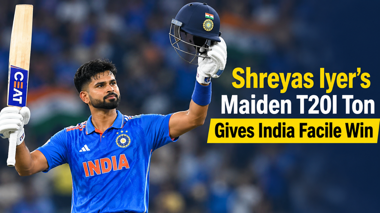 Shreyas Iyer's Maiden T20I Ton Gives India Facile Win