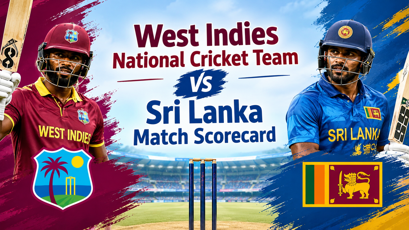 West Indies National Cricket Team vs Sri Lanka Match Scorecard